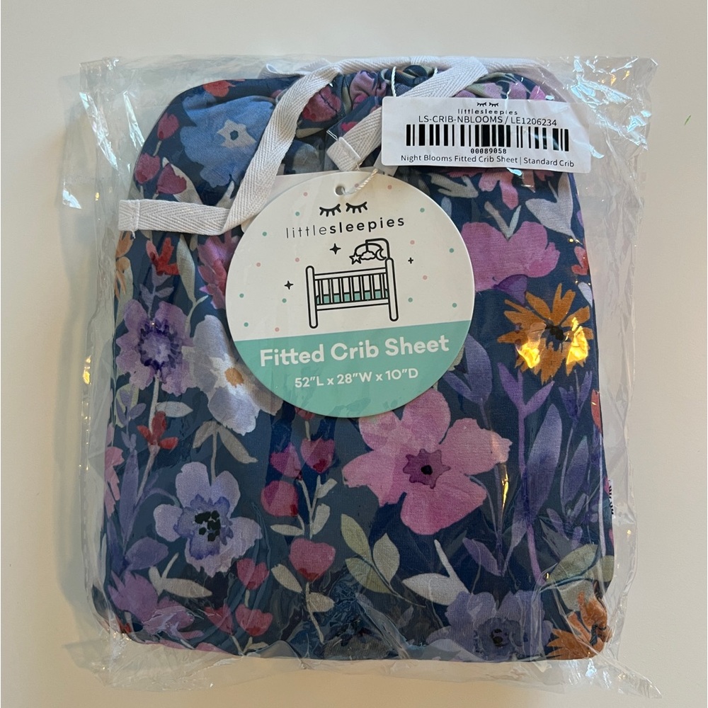 Little Sleepies Dusk Blooms crib sheet New